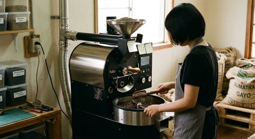 Mesin Roasting Kopi Untuk Usaha Roastery Pemula Sedang Beroperasi 2