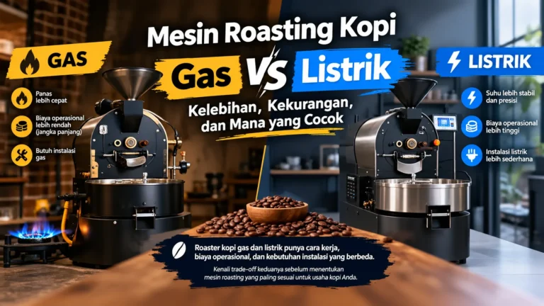 Perbandingan Mesin Roasting Kopi Bertenaga Gas Dan Listrik Untuk Usaha Roastery