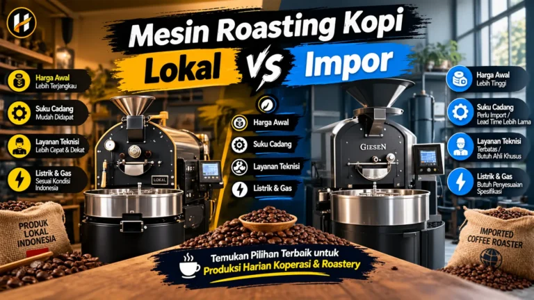Perbandingan Mesin Roasting Kopi Lokal Dan Impor Untuk Kebutuhan Produksi Harian Koperasi Dan Roastery
