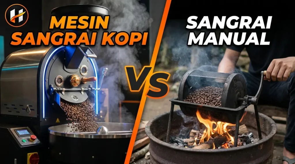 Perbandingan Proses Sangrai Kopi Manual Dan Mesin Roasting Otomatis