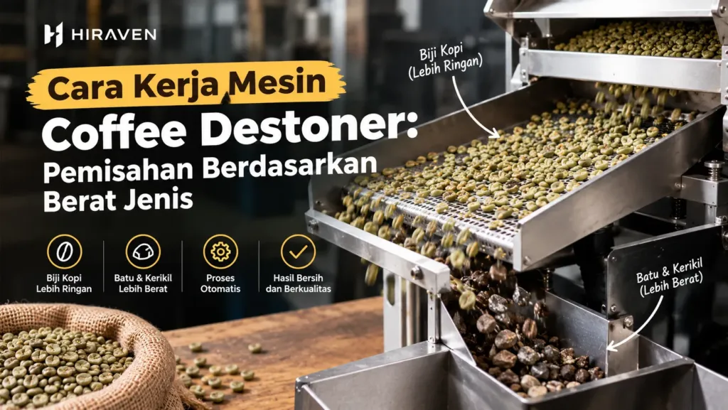 Cara Kerja Mesin Coffee Destoner Pemisahan Berdasarkan Berat Jenis