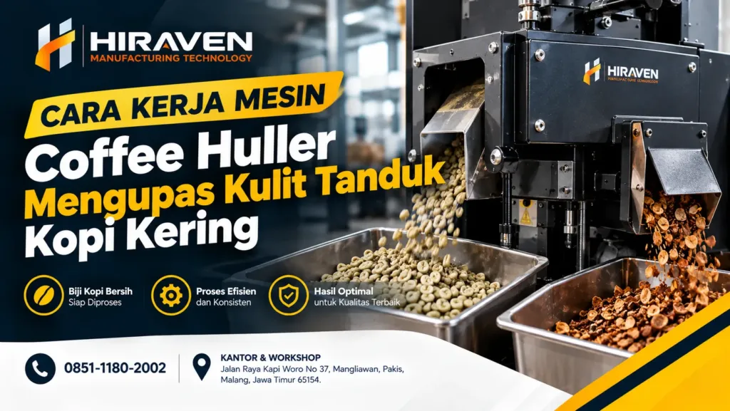 Cara Kerja Mesin Coffee Huller Mengupas Kulit Tanduk Kopi Kering