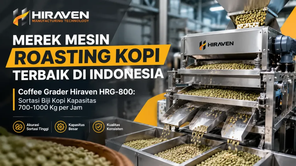 Coffee Grader Hiraven Hrg 800 Sortasi Biji Kopi Kapasitas 700 1000 Kg Per Jam