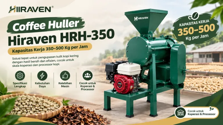 Coffee Huller Hiraven Hrh 350 Kapasitas Kerja 350 500 Kg Per Jam