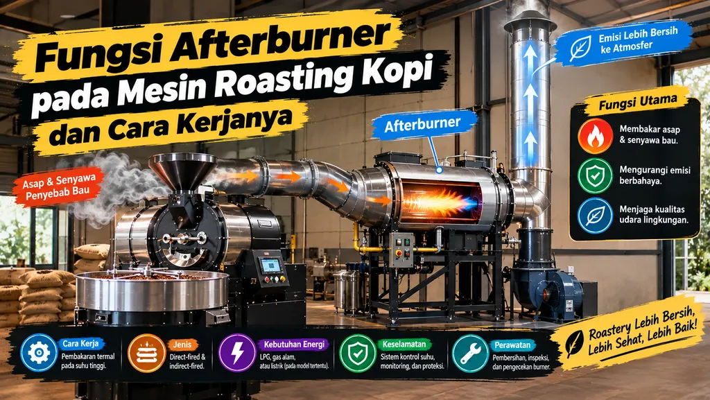 Infografik Fungsi Afterburner Roasting Kopi
