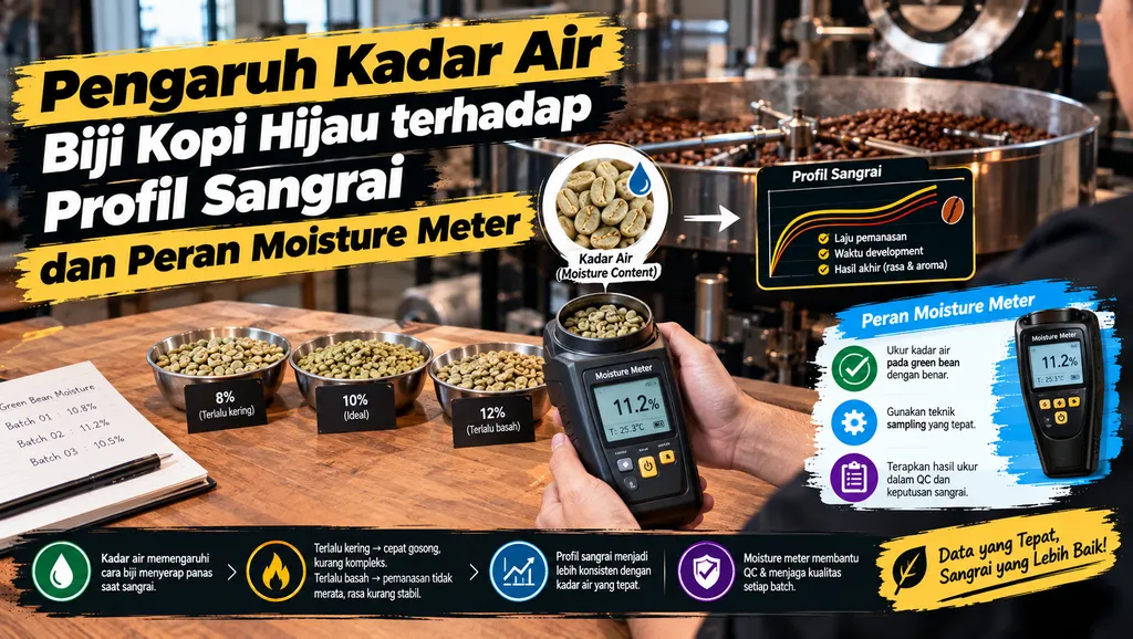 Infografik Kadar Air Dan Profil Sangrai Kopi