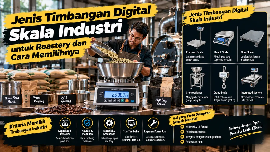 Infografik Timbangan Digital Untuk Roastery Industri