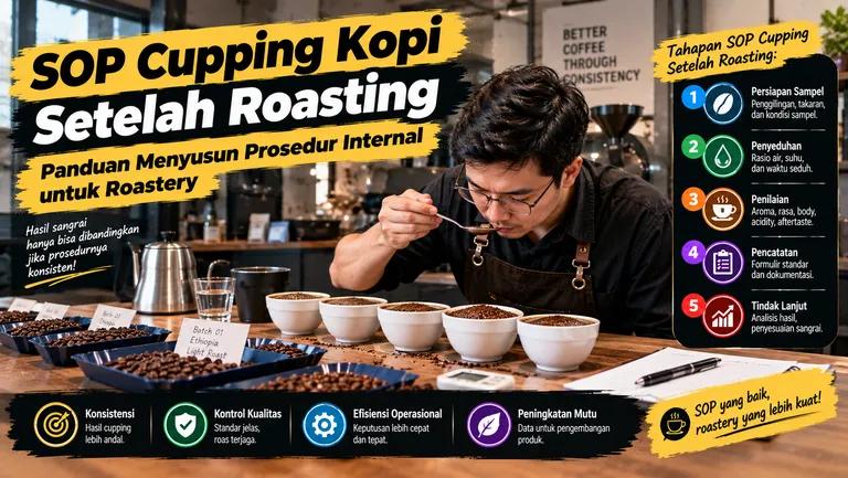 Infografis Sop Cupping Kopi Setelah Roasting