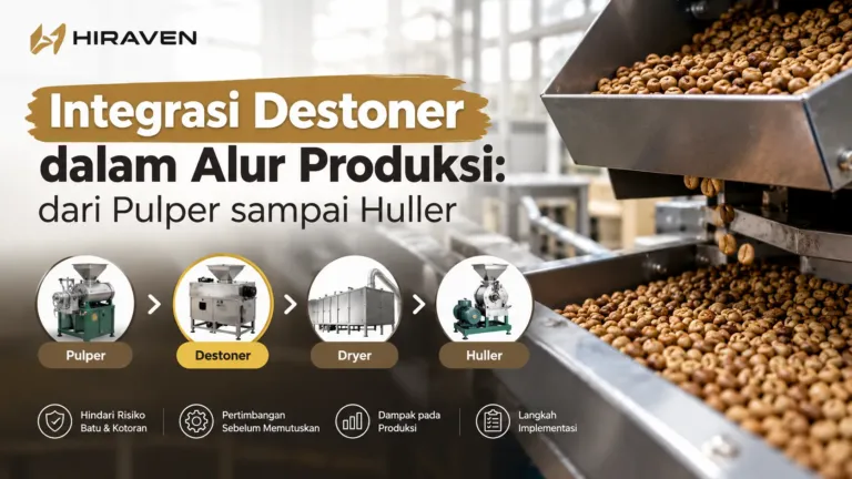 Integrasi Destoner Dalam Alur Produksi Dari Pulper Sampai Huller