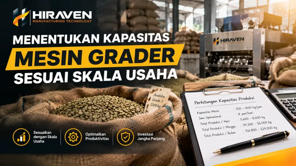 Kapasitas Mesin Grader Kopi Hiraven