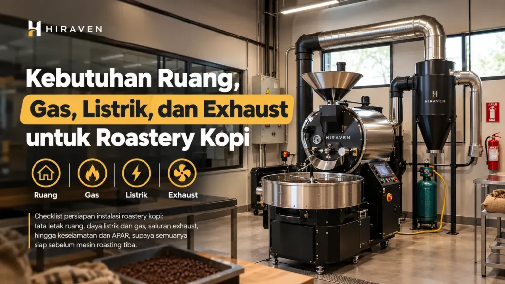 Kebutuhan Ruang Gas Listrik Dan Exhaust Untuk Roastery Kopi