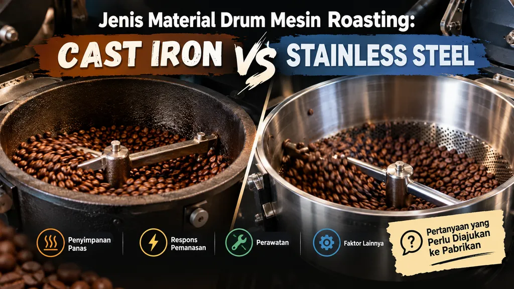 Perbandingan Drum Roasting Cast Iron Vs Stainless Steel