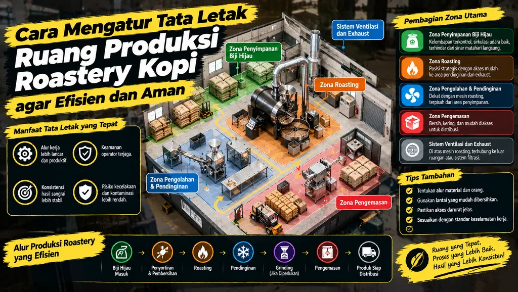 Tata Letak Roastery Kopi Efisien