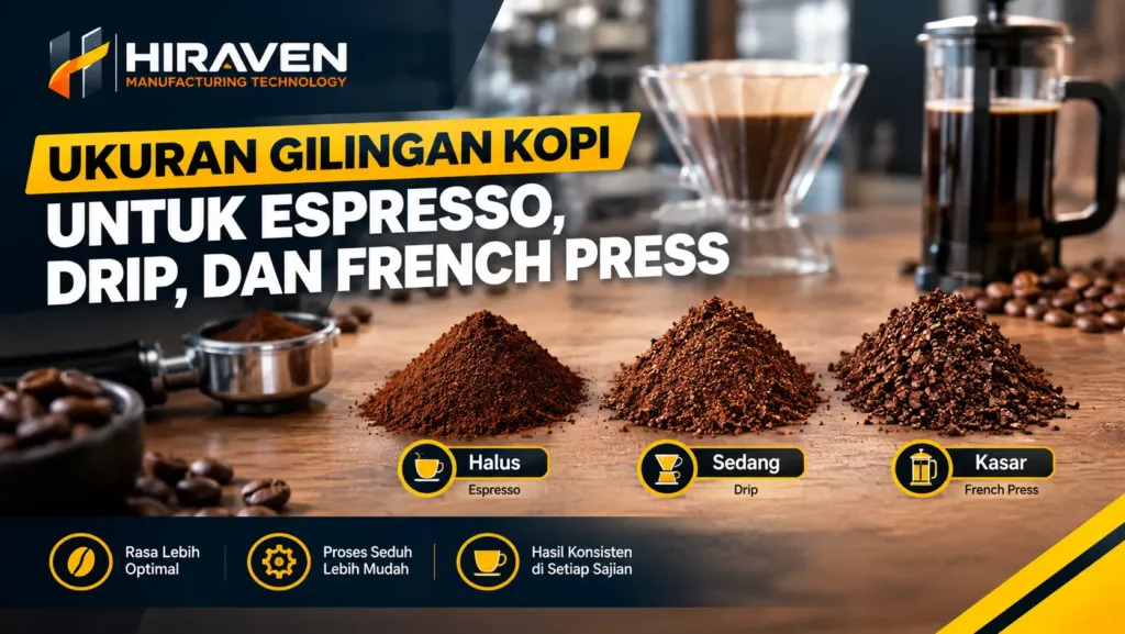 Ukuran Gilingan Kopi Untuk Espresso Drip Dan French Press